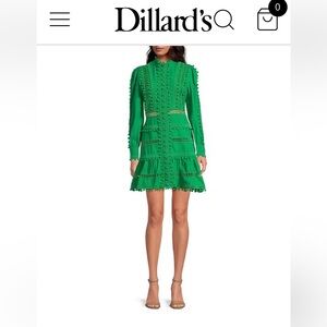 Green Lace Detail Dress